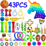 43 Pçs/set Pop It Fidget Toy Bubble Fidget Push Senso