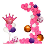44 Balões Bexiga Guirlanda + Coroa