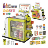 46pcs Infantil Kit Caixa Registradora Brinquedos Market Toys
