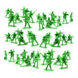 48 Boneco Soldado Plástico Guerra Exercito Militar Miniatura
