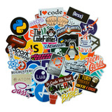48 Stickers Programação Nerd Pop Python Lua Tech Jade Ubuntu