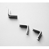 48 Cantoneiras Arredondadas Prateadas 10mm