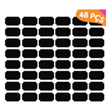48 Mini Etiquetas Adesivas 5x3cm Caneta Giz Líquido Branca