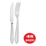 48 Peças Garfos E Facas Inox Tramontina Laguna Talheres Inox
