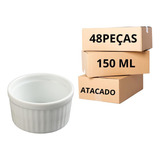 48 Ramequin Molheira Tigela Porcelana 150ml