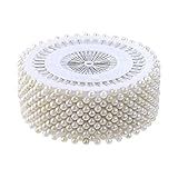 480 Peças Alfinetes De Cabeça Esférica Perolada Branca Pérola Branca Pinos De Costura Alfinetes Decorativos De Cabeça De Pérola Para Confecção De Vestidos Para Artesanato De Costura Faça Você Mesmo Joias Fazer Corsage Flores Decoração