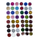 48un Potinhos Glitter Flocado Com Pó Para Decoração De Unhas Cor 48 01