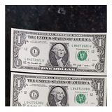 4cédula 1 Dólar Ano 2009 Série L Selo Verde Numero Sequência