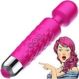 4Enjoy Minibastão Massageador Pessoal Potente Com 20 Modos De Vibração 8 Velocidades Para Mulheres Homens Massagem Terapêutica Pescoço Corporal Pé à Prova D água Silencioso USB Recarregável Sem Fio