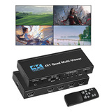 4k Hdmi Quad Multi-viewer 4x1 Hdmi Câmera Laptop Pc Tv Monit
