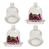 4mini Boleira Cupcake Doce Cúpula Redoma Vidro Decoração Top