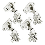 4pç Dobradiça Caneco Pressão Curva Porta Armário Móveis 35mm