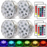 4pcs Decorativo Colorido Led Piscina Luz