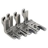 4PCs Presser Acessórios Máquina De Costura Pé Durável Artesanato Aço Inoxidável Hemming Folding Funciona Na Maioria Dos Tecidos Para Inserção Elástica Reparação Básica