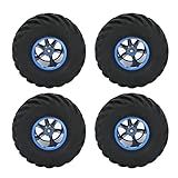 4pcs1 10 Escala Rc Monster Truck Buggy Pneus Rc Pneus E Rodas Para Rc Pneus E Rodas De Borracha De Carro Montado Em 1 10