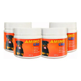 4un Aminocão 300g Suplemento Massa Muscular Crescimento
