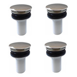 4un Válvula Click Aço Inox Para Cubas Pia Lavatório E Tanque