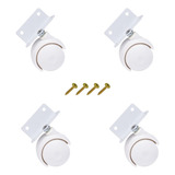 4un Rodízio Rodinha 42mm Berço Móveis 12 25mm Chapa L Branco