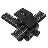 4Way Slider De Trilho De Foco Macro- Linha De 1-4 Polegadas Para Fotografia Macro E Close Up- Ambas As Faixas Duplas São De 3-9 Polegadas- Compatíveis Com Câmera Sem Espelho DSLR