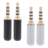 4x 3 5 Mm 4 Pinos Macho De Reparo Para Fone De Ouvido