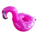 4x Boia Porta Copos Inflável Flamingo
