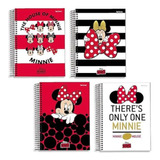 4x Cadernos  Minnie Mouse Starschool Universitário 80 Folhas
