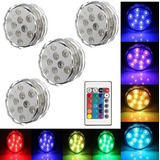 4x Led A Pilha Para Aquario Piscina Jardim A Prova Dagua Rgb