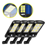 4x Luminária Arandela Carregamento Solar Sensor