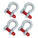 4x Manilha Curva 3/4 Pino Roscado - Pesado
