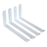 4x Mão Francesa Invertida Bca. Mod.1 P/prateleira De 15cm