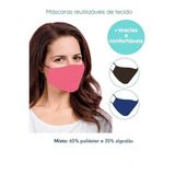 4x Máscara Tecido Facial Proteção Rosto