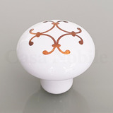 4x Puxador Porcelana Cerâmica Gaveta Armário