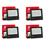 4x Refletor Kian 50w 3000k Luz Branca Morna 110v 220v