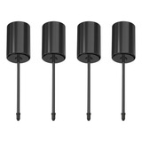 4x Castiçal Copo De Vela Com Ponta Pontiaguda Preto