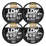 4x Chumbinho Carabina Espingarda Pressão 4 5mm Shot 1000un