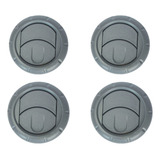 4x Difusor Ar Condicionado Universal Redondo Cinza 65 Mm