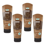 4x Loção Autobronzeadora Bronze Express Flores Vegetais 120g