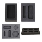 4x Moldes De Lingote Para Ferramenta De Fundição De Forno