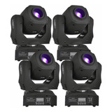 4x Moving Head Spot Led 60w Osram 8 Desenhos 8 Cores Dmx Dj
