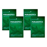 4x Purabiotics Probióticos Vivos Em Cáps Pura Vida 30caps