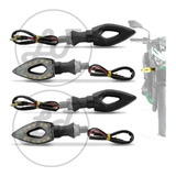 4x Setas Pisca Led Moto Universal Esportiva Alerta 2 Pares