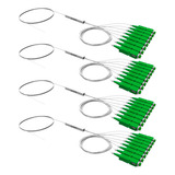 4x Splitter Óptico 1x8 Plc 8 Saídas Conector Sc apc