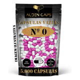 5 000 Cápsulas Vazias De Gelatina Rosa E Branco N 0 500mg 
