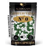 5 000 Cápsulas Vazias De Gelatina Verde E Branco N 0 500mg 