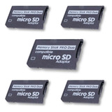 5 Adaptadores De Memoria Pro Duo Para Micro Sd Psp E Câmeras