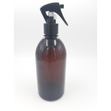5 Âmbar Plástico Pet 500ml Válvula Gatilho Preta Borrifador