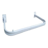 5 Arara De Roupas Em U 60 Cm Para Painel Canaletado Branco 