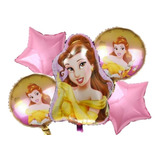 5 Balão Metalizado Princesa Bela E