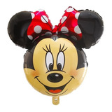 5 Balão Metalizados Minnie Laço Vermelho