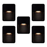 5 Balizador Sobrepor Luminária Led 2w 4x2 Parede Escada Biv